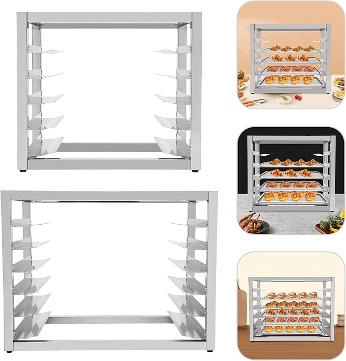 Stainless Steel Stackable Bun Pan Baking Cooking Bakery Wire Racks Bread Baking Equipment For Home Restaurant Kitchen (5 Tier)