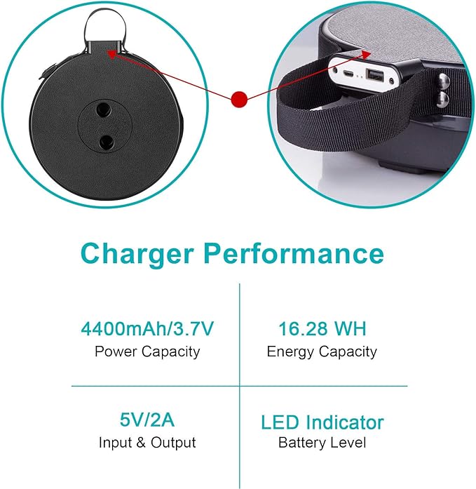 Portable Telescopic Stool with Mobile Charger 4400mAh Collapsible Stool Built-in Phone Charger for iPhone Android Foldable Seat for Camping Hiking Fishing Picnic Max Load 400lbs