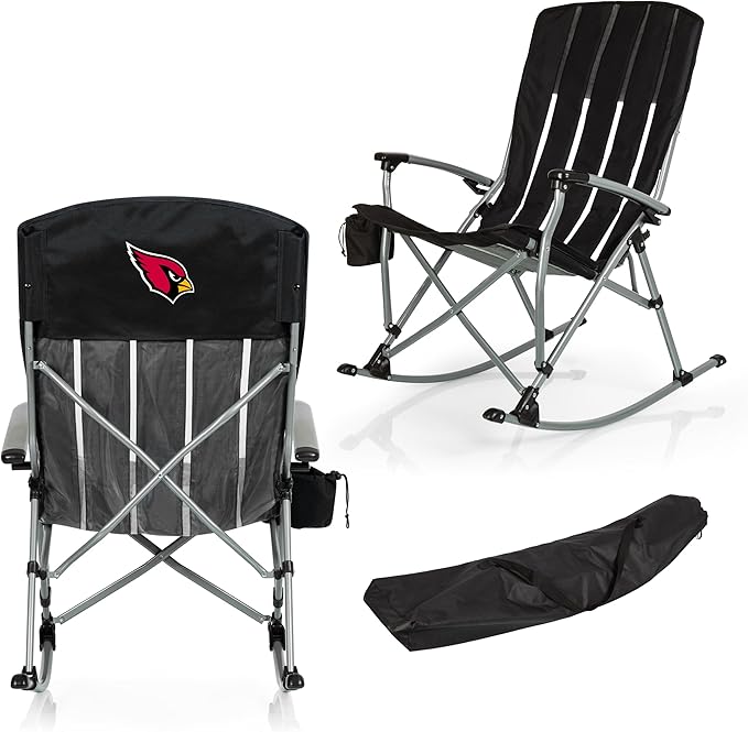 Picnic TIME NFL Unisex-Adult NFL Outdoor Rocking Camp Chair XL Heavy Duty Camping Chair for Adults