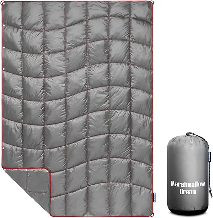 Camping BlanketMINI Puffy Blanket Lightweight Windproof Water Resistant for OutdoorsHikingBeachCarPicnicStadium