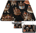 African Ritual Ethnic Tribal Beach BlanketPortable Waterproof Picnic Blanket58.3''x 58.3'' Extra Large Picnic Mat for BeachCamping Grass Lawn Park Accessorie for Festival BBQ