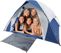 XL Tent 6 Person Dome Camping Tent Double Layer Waterproof Removable Rain Fly for Outdoor Hiking Fishing (6 People Blue)