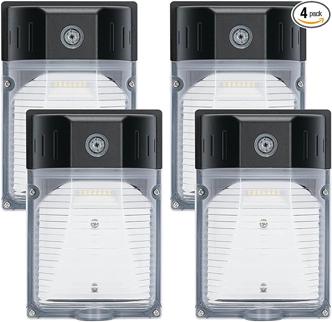 30W LED Wall Pack Light with Dusk to Dawn Photocell 4Pack 3900LM 5000K Daylight LED Wall Lights Outdoor Security Lighting for House Garage Yard Garden IP65 Waterproof 100-277VAC ETL Listed