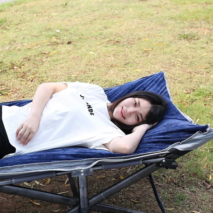 Sleeping Cot Pads (75 x 28) with Elastic Straps Portable for Outdoor &amp Hiking Cotton Soft Thick Camping Cot PadWaterproof