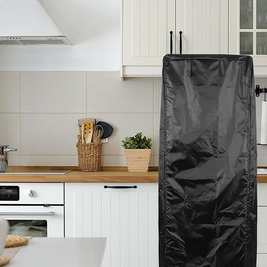 Bakery Rack Dustproof Cover 210d Oxford Cloth Pan Protector 59x72x163cm Black for Commercial Kitchen and Bakery