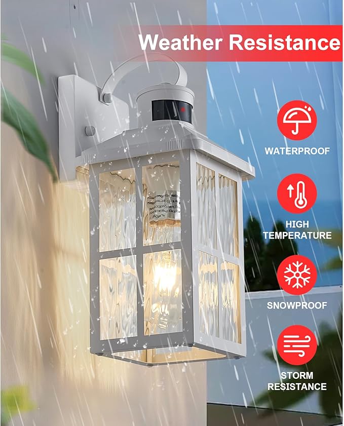 Motion Sensor Porch Light Dusk to Dawn Outdoor Wall Light Bronze Exterior Lighting Fixtures Modern Outside Wall Mount Coach Lamp for House Garage Patio Front Door