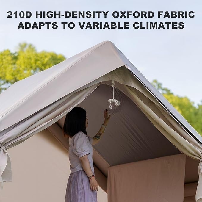 SENLEETO 10' x 8' Camping Tent Tarp Fits for 6/8 People 4 Season UV ProtectionPU 3000mm Waterproof Multifunctional Ultralight Shelter Awning Sunshade Portable for Traveling Hiking Outdoors