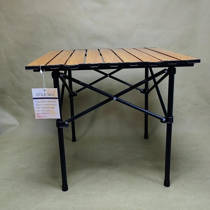 Stile NOI Outdoor FurniturePortable Camping Table Folding Beach Table Easy to Carry Prefect for Outdoor Picnic BBQ Cooking Festival Beach Home