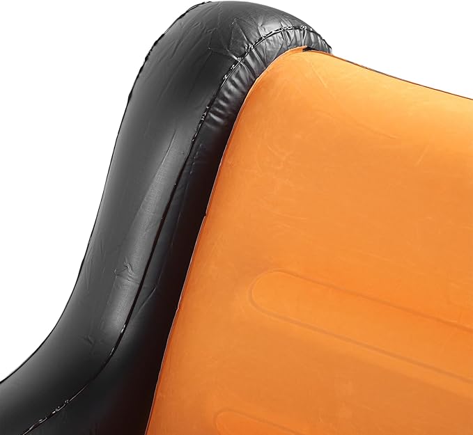 Inflatable Sofa Blow Up Couch 2 Seat Flocked PVC for Indoor Outdoor Use with Armrests Supports 150kg