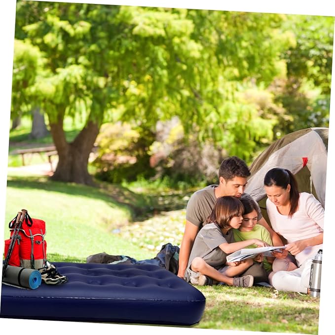 POPETPOP 1Pc Portable Inflatable Air Mattress Bed Foldable Outdoor Sleeping Cushion for Camping Beach to Clean Breathable Lightweight Mat