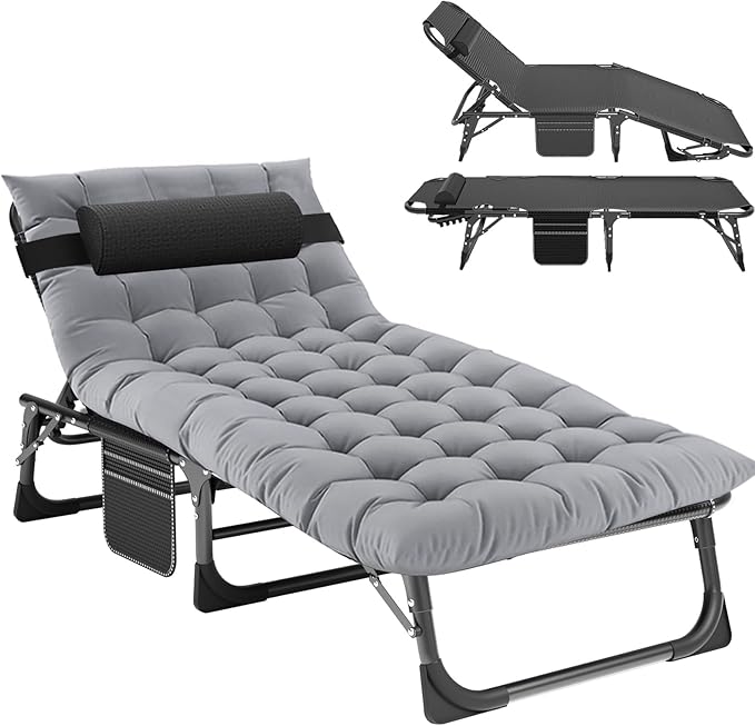 Slsy Folding Bed with Mattress Cot Size Foldable Guest Beds Hideaway Cot for Adults Portable Fold up Bed with Adjustable Positions for Home Office Indoor Outdoor