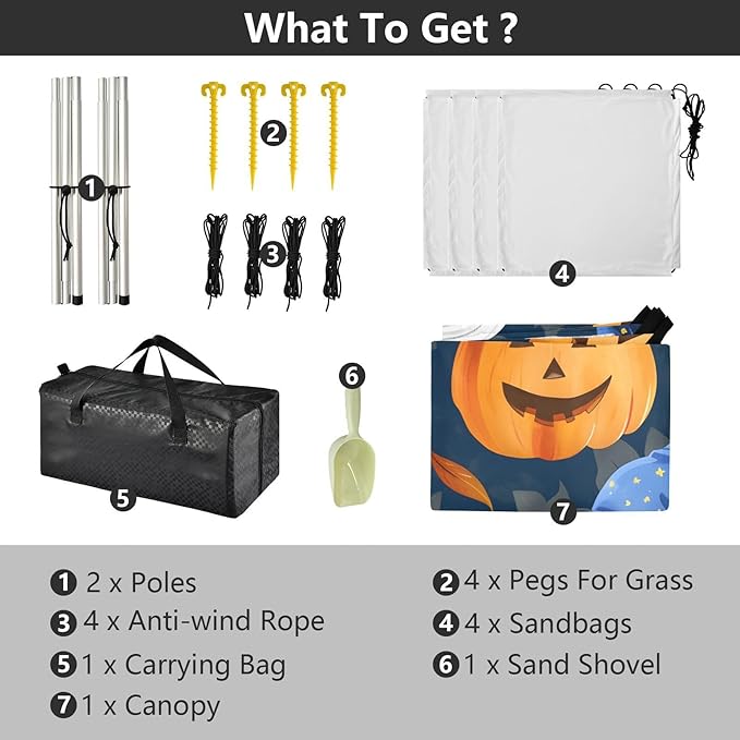 Beach Tent Sun Shelter Halloween Hat Pumpkin Dwarf Lightweight &amp Easy Setup Beach Shade Canopy for Camping Fishing