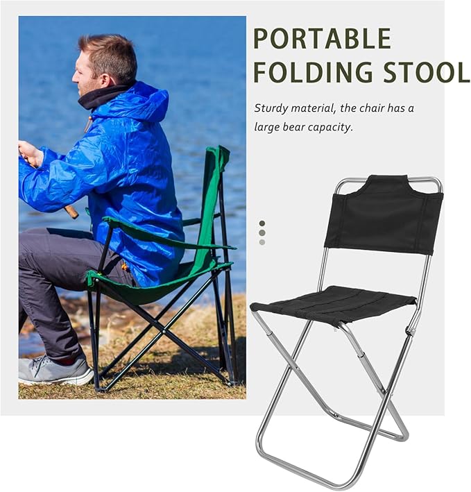 GANAZONO Fishing Folding Chair Folding Beach Chair Collapsing Stool Pliante Dos Door Camping Accessories Picnic Chairs Folding Fisherman Chair Portable Seat Camping Folding Chair Polyester