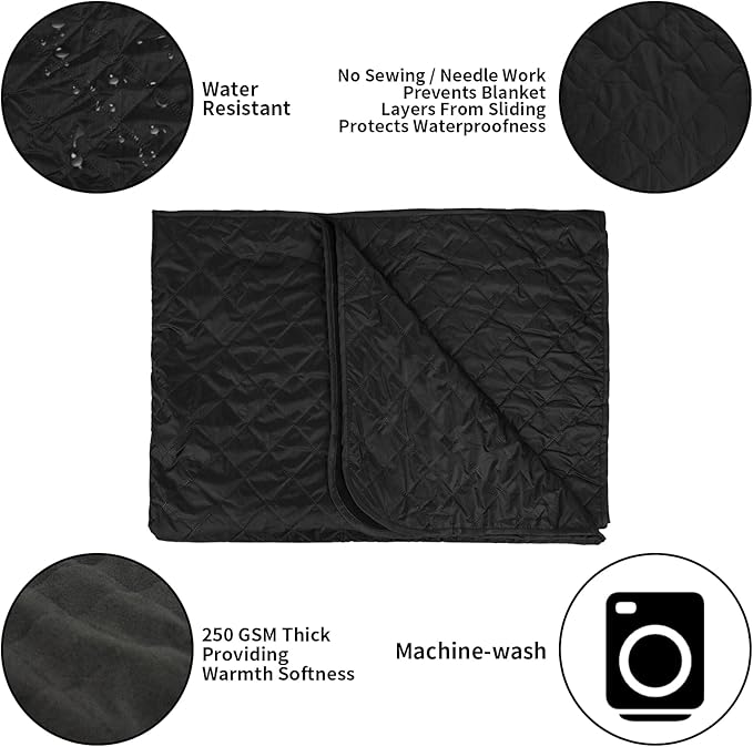LOOGU Camo Blanket Waterproof Insulation Poncho Liner for Outdoor Camping Hiking Hunting Survival Backpacking Picnicking