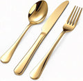 60 Piece Gold Silverware Set for 20 18/0 Stainless Steel Heavy Forks Spoons and Knives Set Mirror Finish Gold Flatware Dishwasher Safe for Family Picnics Daily Gatherings