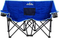 SUNNYFEEL Kids Folding Double Camping Chair Portable Kids Camping Chairs 2 Seat Chair Blue Padded Foldable Lawn Chairs with Cup Holder for Beach/Outdoor/Travel/Picnic Foldable Camp Chairs 2 Person
