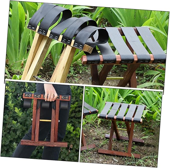 Milisten Outdoor Folding Stool Lightweight Portable Bench for Camping Fishing and Beach Use Foldable Design Ergonomic Comfort for Adults Space-Saving Storage