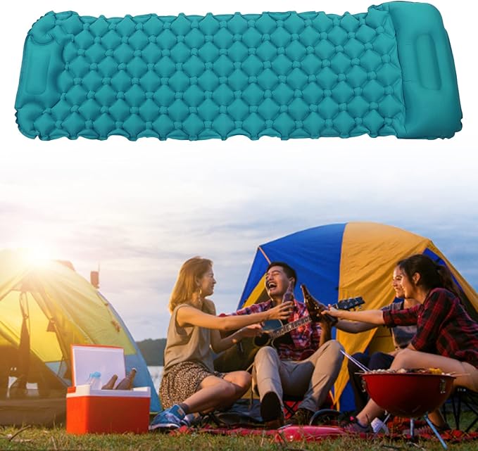 Topyond Inflatable Sleeping Mat Camping Sleeping Pad Ultralight Inflatable Sleeping Mat with Built in Pump Backpacking Camping Air Mattress for Camping