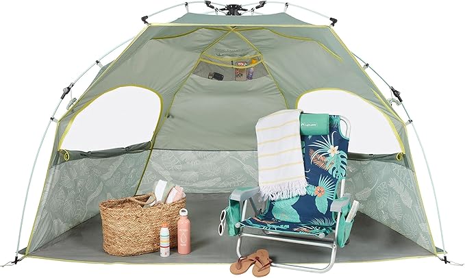 Lightspeed Outdoors ECO QuickShelter Beach Tent Botanical Lines