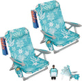#WEJOY Beach Chair for Adults Reclining Adjustable PositionLay Flat Lightweight Folding Portable Aluminum Chair with Backpack StrapsPadded headrest Heavy Duty 400 lbs Lawn Chair for Beach 2 Pack