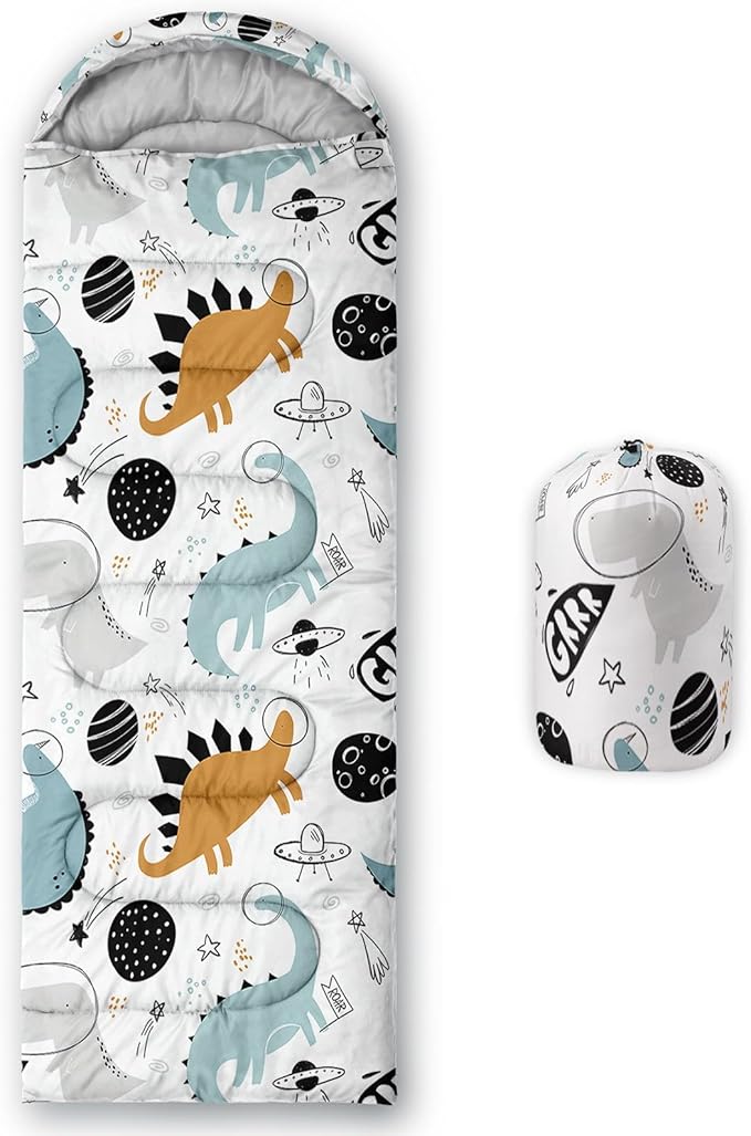 Kids Sleeping Bag for Boys Girls3D Basketball Print-Lightweight Warm Portable Outdoor Indoor-Waterproof Cold Weather Resistant Sleeping Bag for Camping Hiking