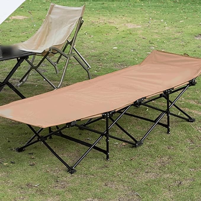 Polyester Camping Cot Lightweight Simple Compact Folding Bed Head Tilting Design Folding Guest Bed Portable Travel Camp Cot