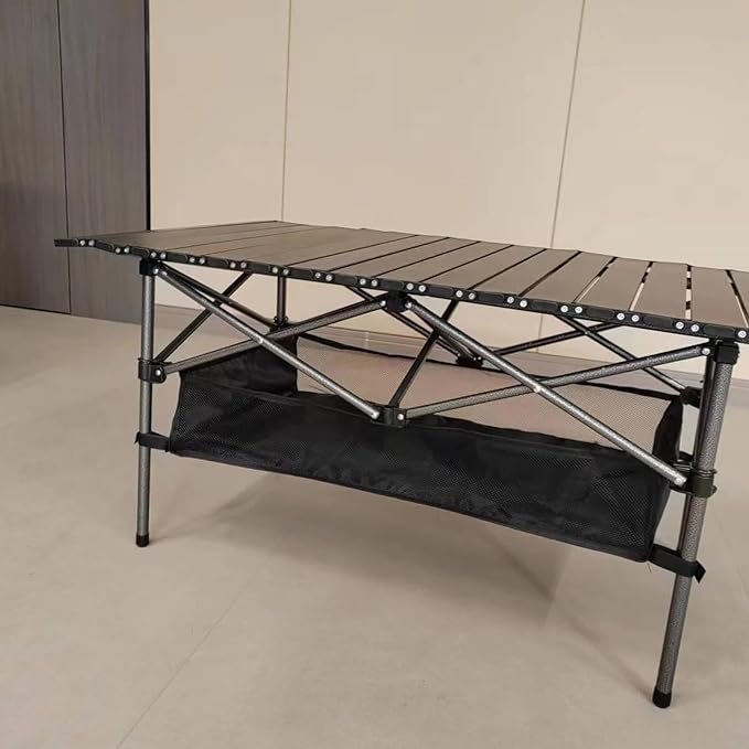 Outdoor Folding Portable Picnic Camping Table Easy Carry Folding Table with Storage Bag Heavy Duty for RV BBQ Cooking Indoor Outdoor Party Patio Picnic (Medium)
