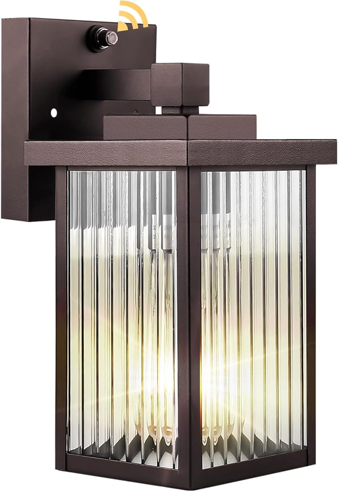 Outdoor Wall Lights for House Exterior Dusk to Dawn Porch Lights Outdoor Waterproof Matte Black Front Door Light Fixture &amp Garage Lighting with Wall Mount Sconce(Oil-Rubbed Bronze)