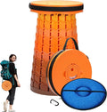 Upgraded Collapsible Stool with Cushion 1000 lbs Capacity &amp 19.7-in High Wider &amp Taller Heavy Duty Portable Telescoping Foldable Seat for Adults Camping Travel Music Festivals Outdoors