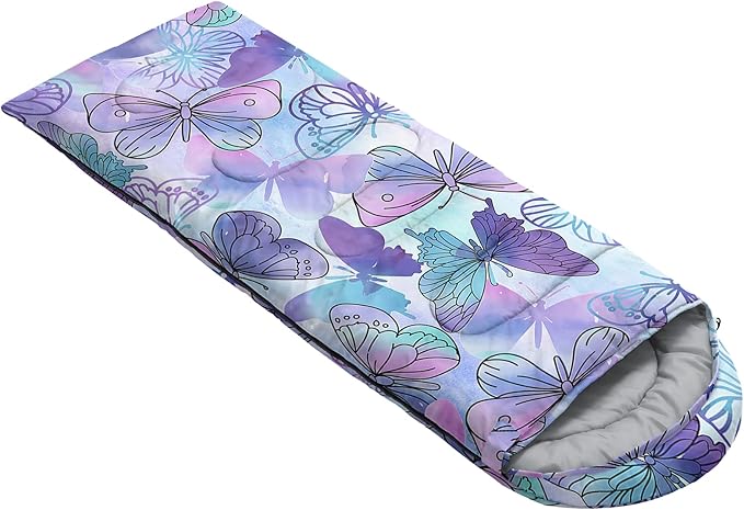 QOOMO Camping Sleeping Bags3 Season Warm &amp Cool WeatherLightweightWaterproof Sleeping Bags for Adults &amp KidsTravelingand OutdoorsCamping Gear Equipment