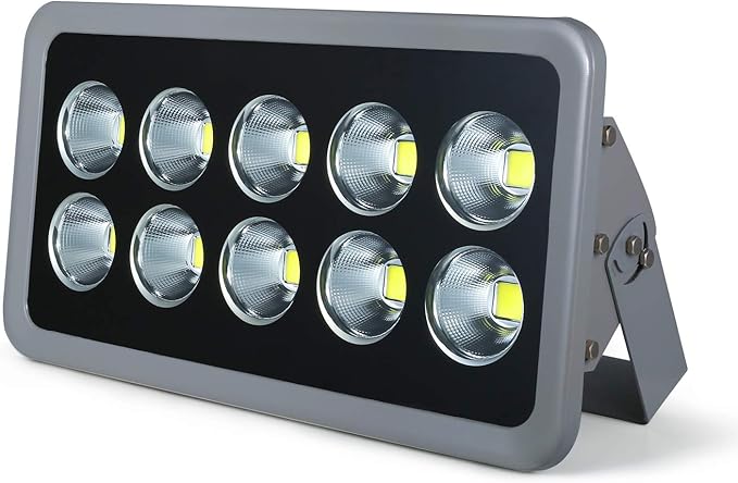 500W LED Outdoor Flood Light50000LM Super Bright 6000K Daylight White LED Security Flood LightWaterproof IP66 Commercial Lighting Fixture for Arena Parking Lot Garden CourtVessel