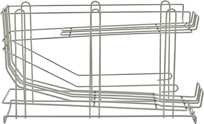 28W-171 FIFO Wire Can Rack Holds (12) #5 Cans or (8) #10 Cans Metal Construction FIFO Design