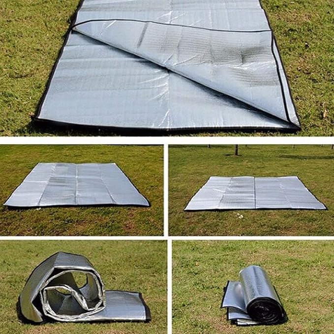 Camping Foam Aluminum foil mat Heat-Insulating Moisture-Proof and Heat-Reflective can be Used as a Sleeping mat