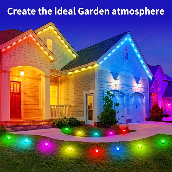 32.8FT Permanent Outdoor Light IP67 Waterproof LED Eaves Light App/Remote Control Christmas Lights Suitable for HousePatio Decor Garden Party Festival Decoration