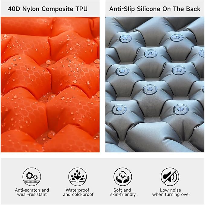 Inflatable Sleeping Pad for Camping Ultralight Sleeping Mat for Backpacking Hiking Hammock Sleeping Pad Pairs Hammocks