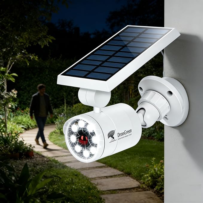 Motion Sensor Outdoor Solar Lights Waterproof Aluminum alloy(Not plastic) Solar Spot Lights Solar Motion Detector Lights for Outside Patio Porch Wall Driveway Garden 100-Week FREE Refund/Replacement