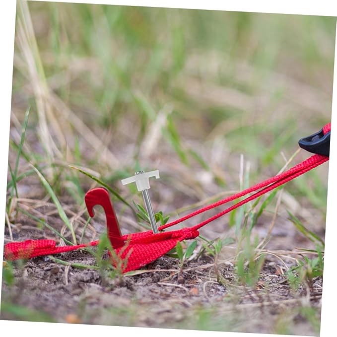 TOYANDONA 6Pcs Heavy Duty Tent Stakes Durable Camping Pegs for Secure Tent Fixing Resistant Ground Anchors for Canopy and Awning Lightweight and Portable Design