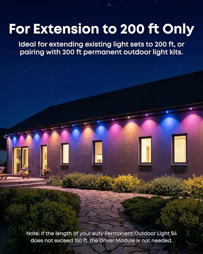 eufy Driver Module for 200 ft (60 m) Permanent Outdoor Lights S4 Voltage Transformer Supports Extension Up to 200 ft (60 m) White