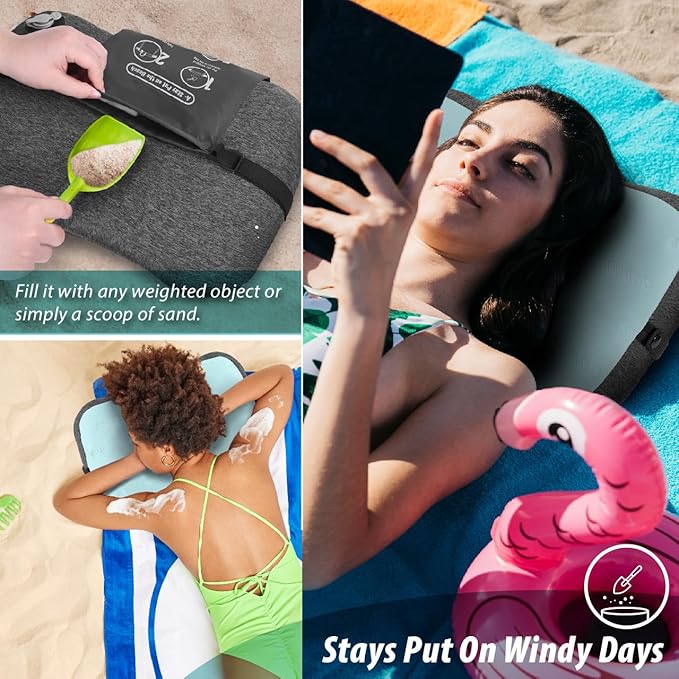 TREKOLOGY UL R7 Camping Sleeping Pad &amp Inflatable Beach Pillow Bundle – Lightweight Compact Waterproof Sleeping Pad with Ergonomic Inflatable Pillow for Camping Hiking Beach and Outdoor Adven