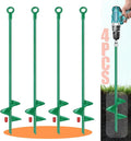 18 inch Ground Anchors Srew in Heavy Duty Earth Shed Anchor Kit Trampoline Stake Hook for Dirt Swing Sets Playset Tent Canopy Carport Mobile Home Tie Down 4 Pack