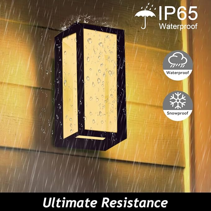 Outdoor Wall Sconce Lights 2Pack Square LED Outdoor Wall Lights 18W 3CCT Selectable 3000K 4000K 5000K Daylight Modern Waterproof Exterior Wall Light for House Porch Garage