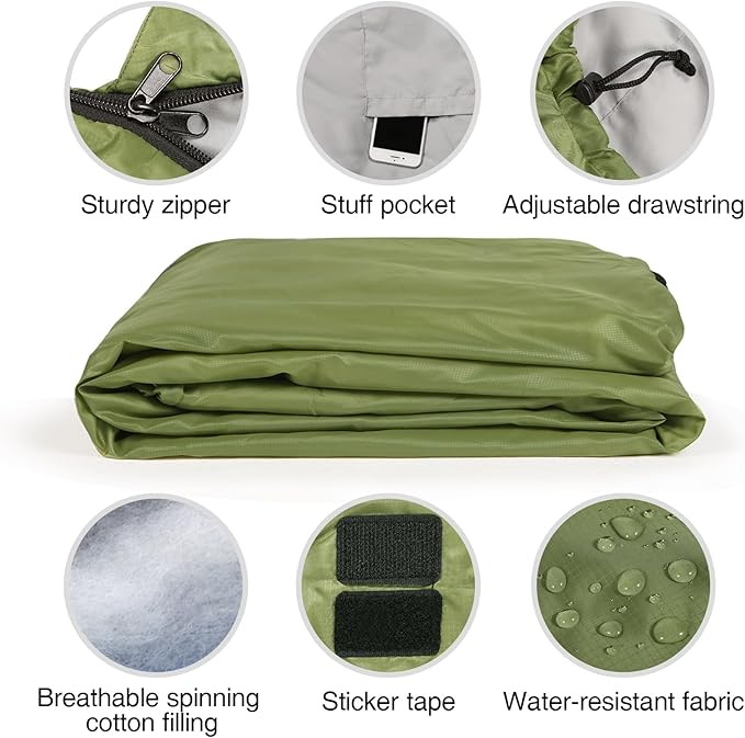 REDCAMP Ultra Lightweight Sleeping Bag for Backpacking Hiking Comfort for Adults Warm Weather with Compression Sack