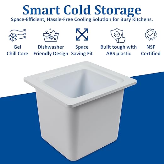 San Jamar - CI7001WH CI7001 Chill-It 1/6 Food Pan 52 oz Capacity White