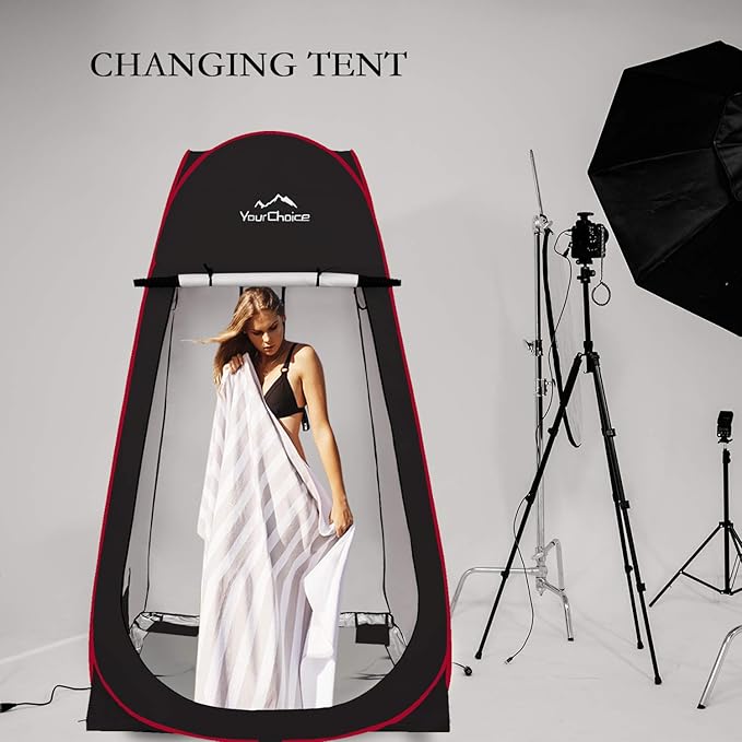 Your Choice 3.9x3.9x6.9FT Pop Up Privacy Tent Large Portable Camping Changing Room with 2 Storage Pockets &amp 4 Sandbags Outdoor Shower &amp Toilet Shelter for Beach RV Camping &amp Hiking