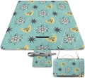 Modern Atomic Stars Retro Colors Stock Illustration Waterproof Outdoor Picnic Blanket Sandproof Beach Mat for Camping Hiking Grass Travelling