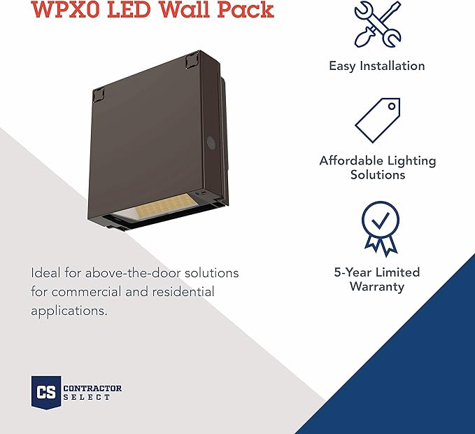 Lithonia Lighting WPX0 LED ALO SWW2 MVOLT PE DDBXD M2 Switchable Outdoor MVOLT Photocell Wallpack Dark Bronze