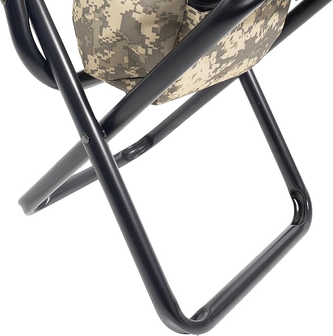 Rothco Deluxe Folding Stool with Back &amp Pouch - Portable Seating for Outdoor Adventures