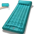 Camping Sleeping Pad 4.7 Inch Thick Inflatable Sleeping Mat with 8 Inch Pillow Built-in Foot Pump Ultralight Compact Self Inflating Sleeping Pad for Backpacking Hiking Travel Tent