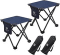 Opliy Camping Stool 2 Pack13.5 Inch Portable Folding Stool for Outdoor Gardening and Beach Hiking FishingFoot Stool with Carry Bag (Blue)