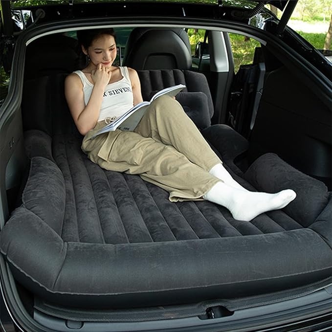 Car Inflation Bed Air Bed for Lexus LX 470/LX570/GX470/GX OR Double-Sided Inflatable Car Air Mattress Portable Air Sleeping Bed with PillowBlack